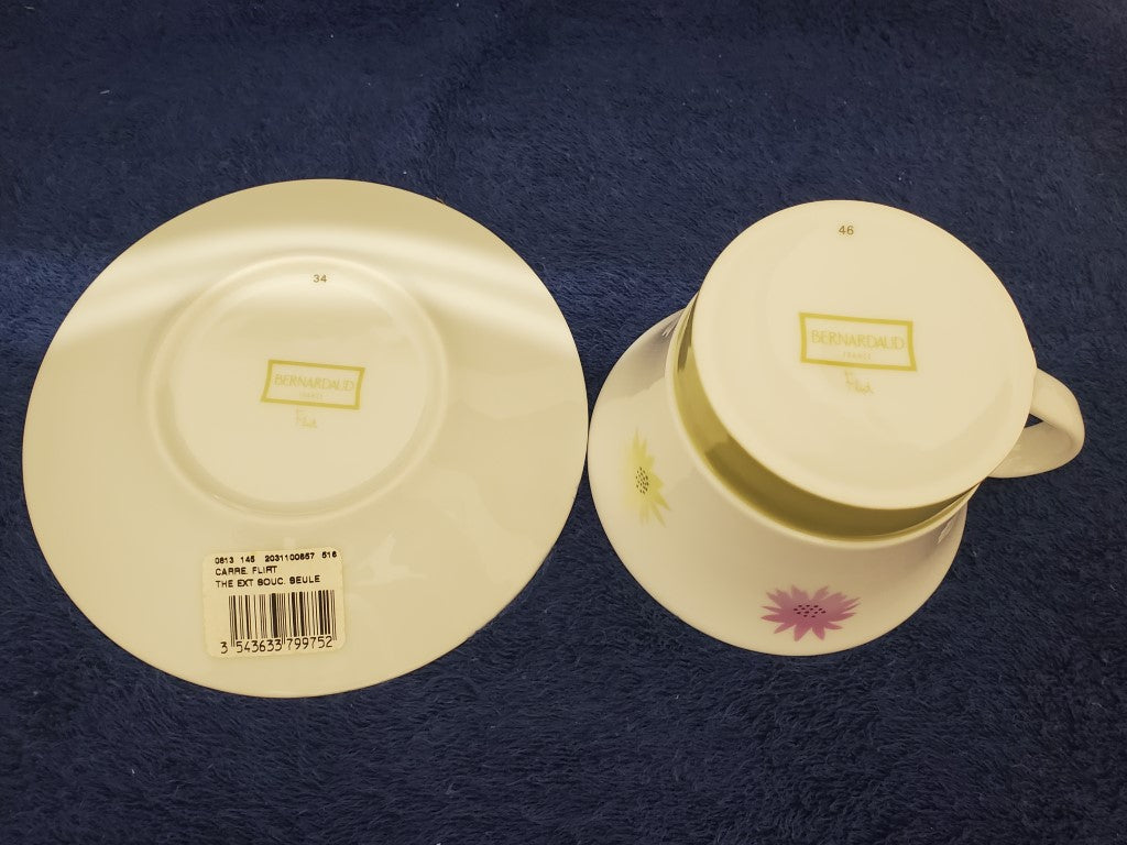Set of 5 Bernardaud Flirt Cup & Saucer Sets