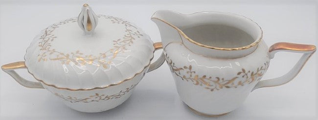 Royal Tettau Crestmont Creamer & Sugar Bowl with Lid LK