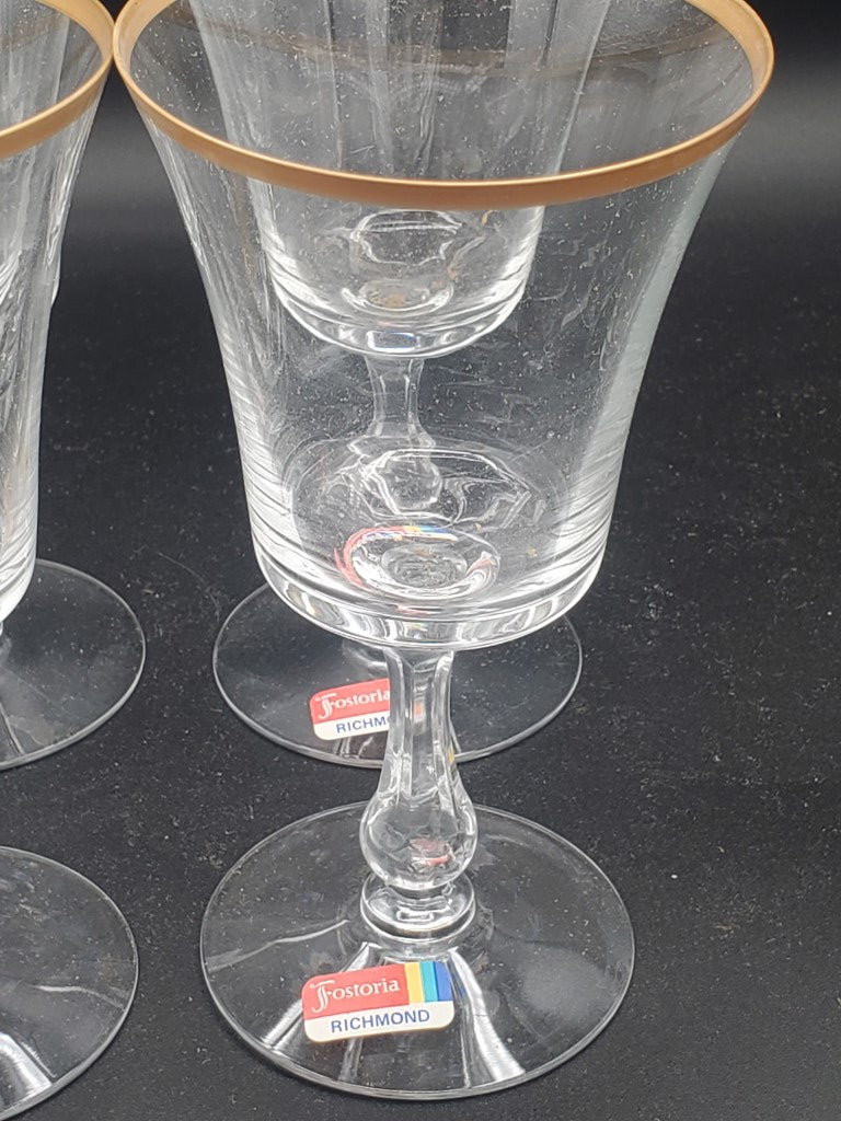 Set of 5 Fostoria Richmond Wine Glasss LK