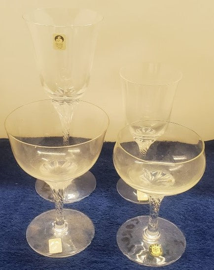 Sasaki Crystal Coronation Clear Set of Four Pieces LK