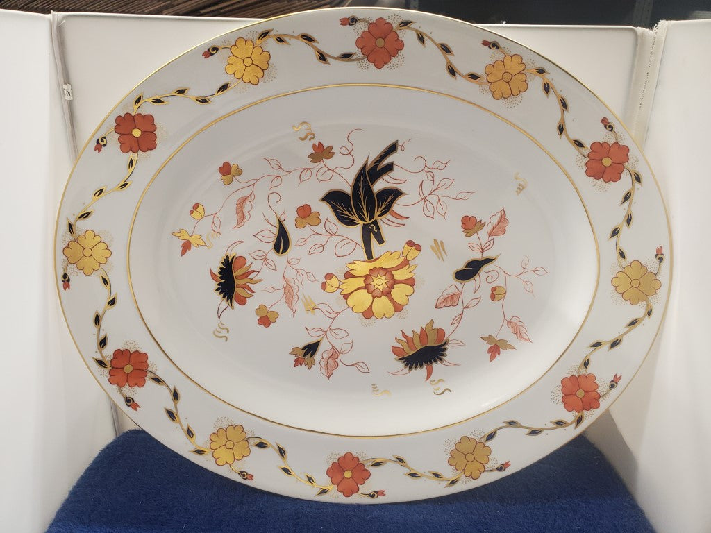 Royal Crown Derby Asian Rose (DuesberryShape) 17" Oval Serving Platter LK
