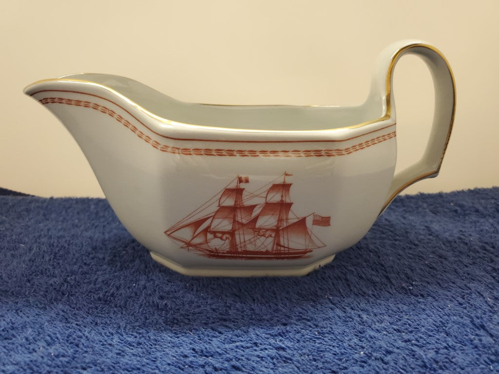 Spode Trade WInds Red Gravy Boat LK