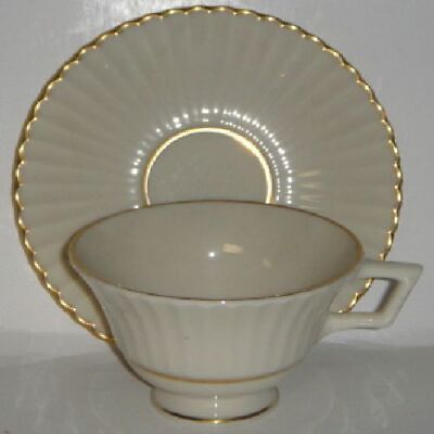 Set of 5 Lenox Citation Gold Cup & Saucers