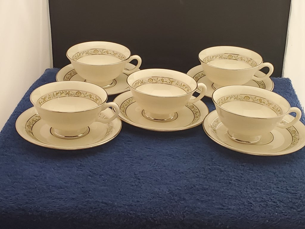 Set of 6 Lenox Springdale Cup & Saucer Sets