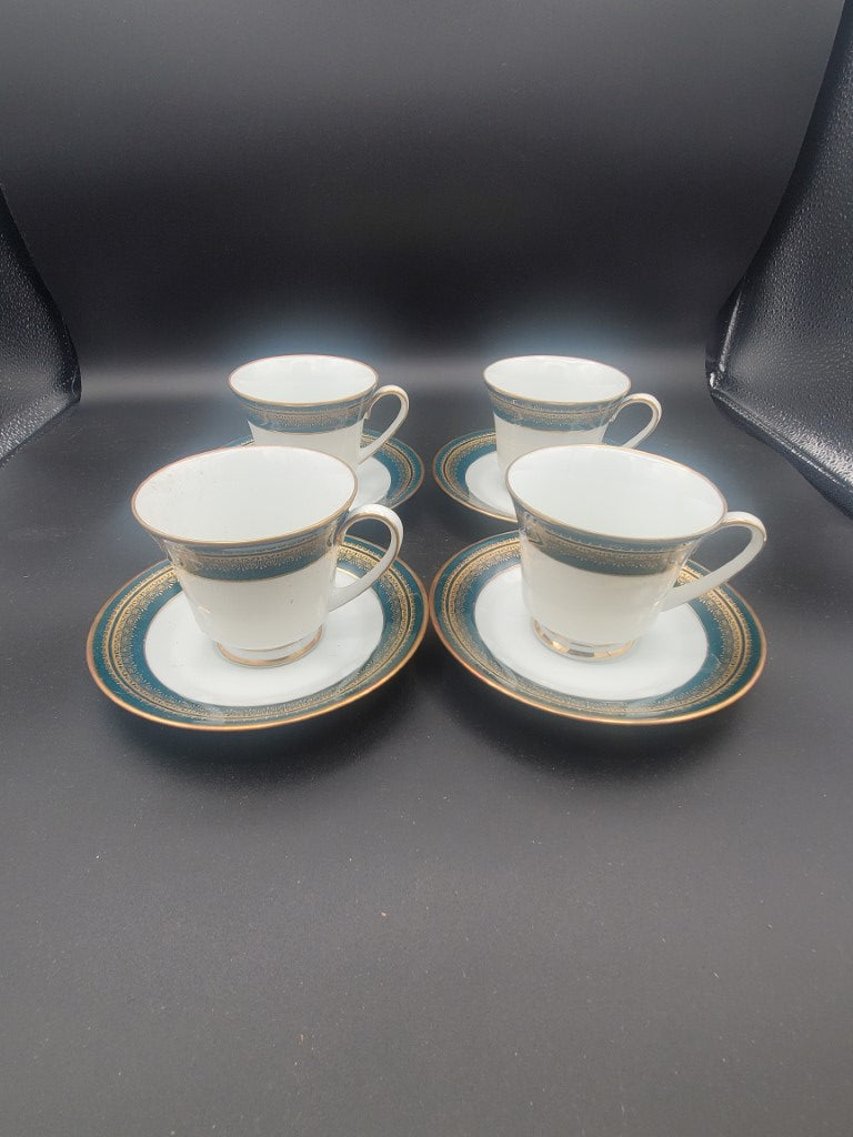 Set of 4 Noritake Coventry Cup & Saucer Sets LK