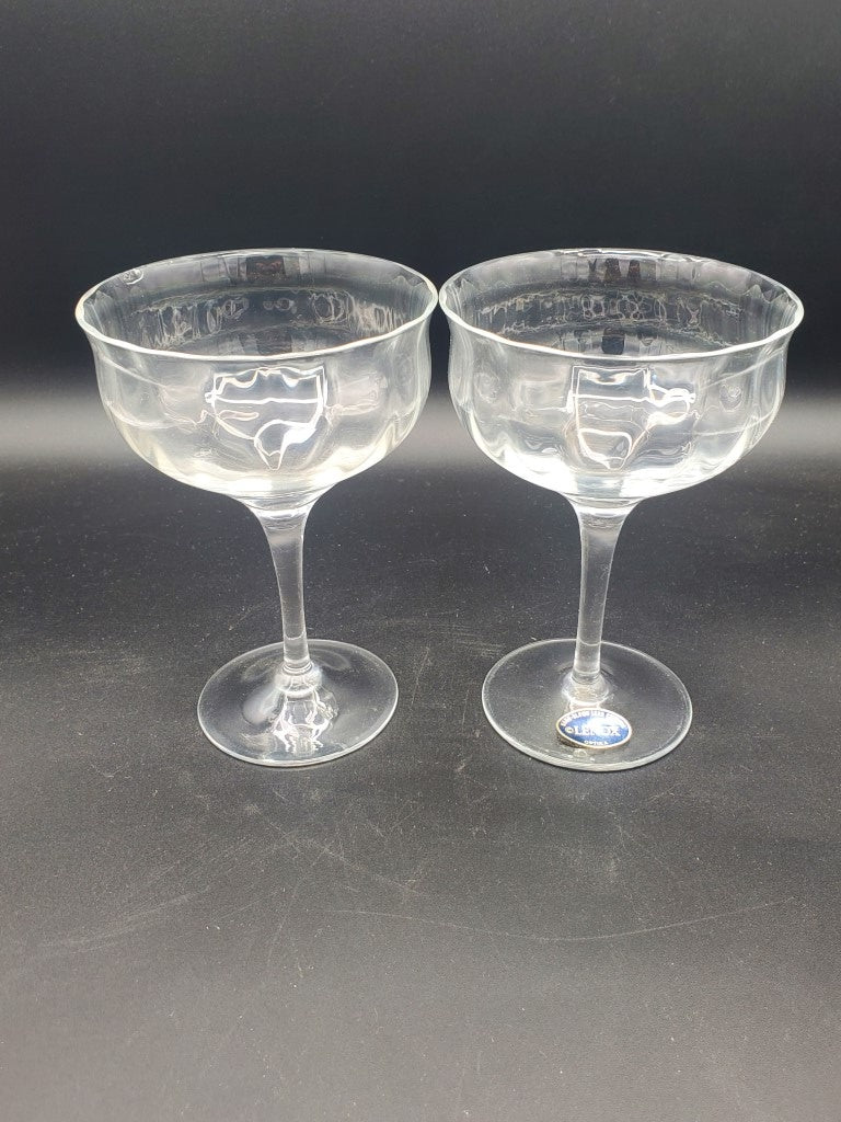 Set of 2 Lenox Optika Champagne/Tall Sherbets LK