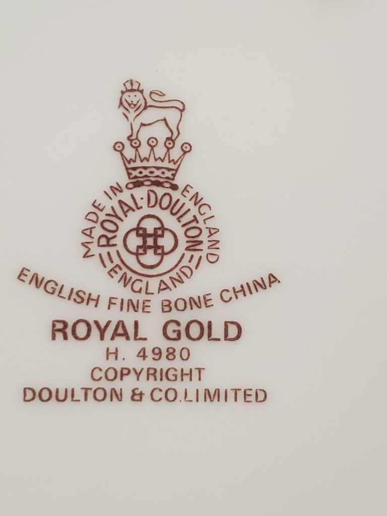 Set of 3 Royal Doulton Royal Gold Salad Plate?s LK