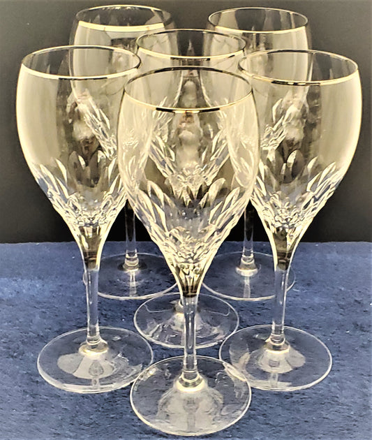 Set of 6 Cristal D'Arques-Durand Capella - Platinum Wine Glass