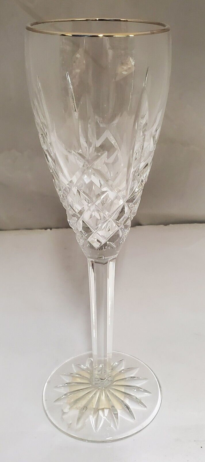 Set of 2 Waterford Lismore Platinum Tall Fluted Champagnes