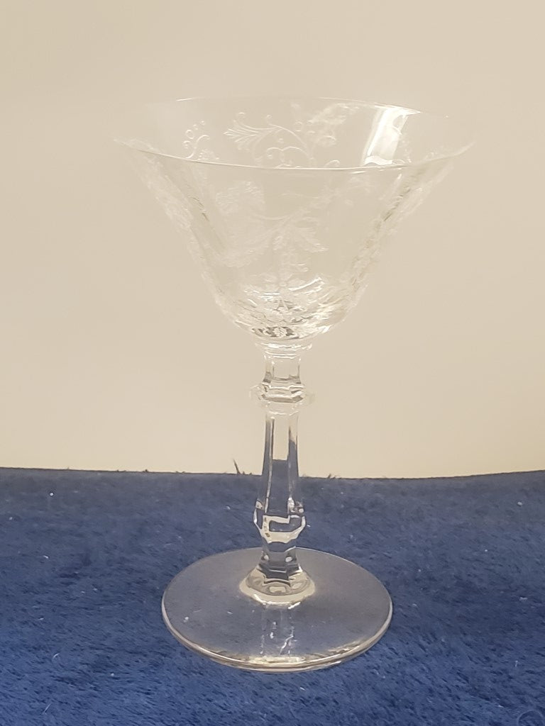 Fostoria Meadow Rose Clear Champagne/Tall Sherbet SASE102225