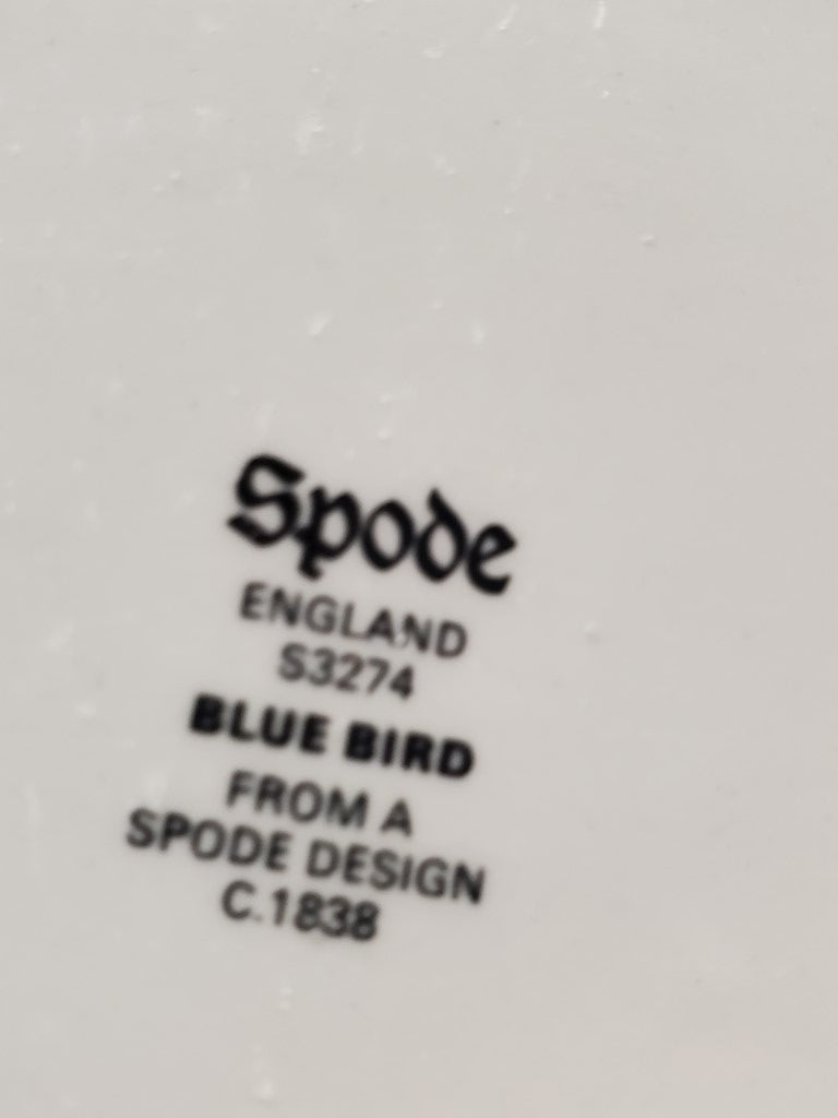 Spode Blue Bird 12" Oval Serving Platter LK