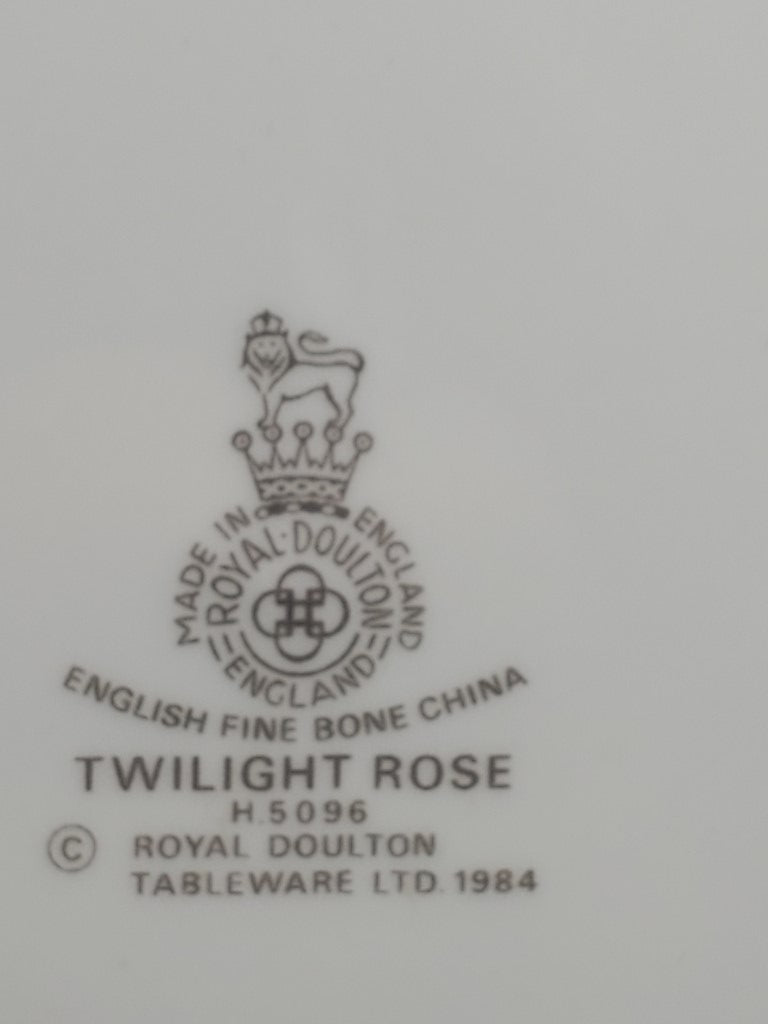 Set of 3 Royal Doulton Twilight Rose Dinner Plates LK