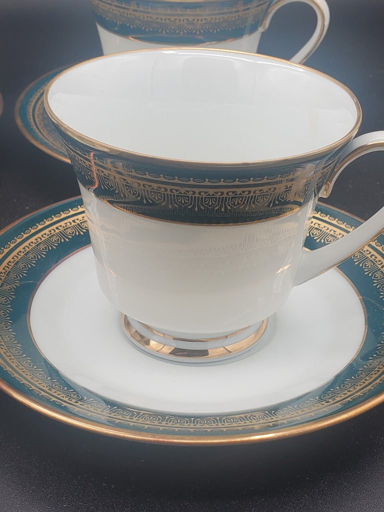 Set of 4 Noritake Coventry Cup & Saucer Sets LK