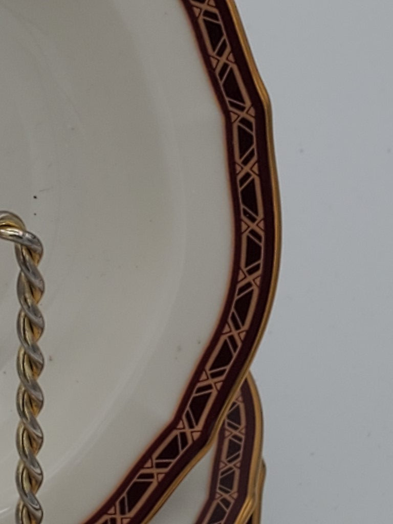 Set of 3 Noritake Burgundy Royale Fruit Bowls LK