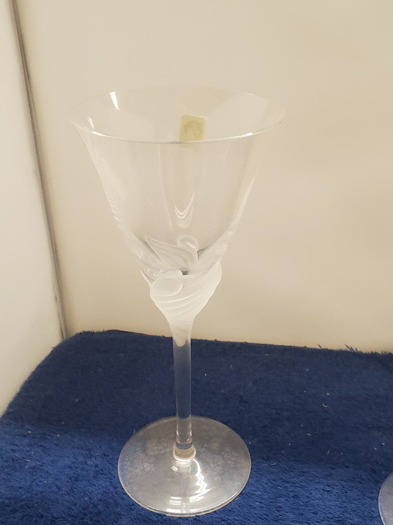 Set of 2 Sasaki Crystal SAS52 Water Goblet LK