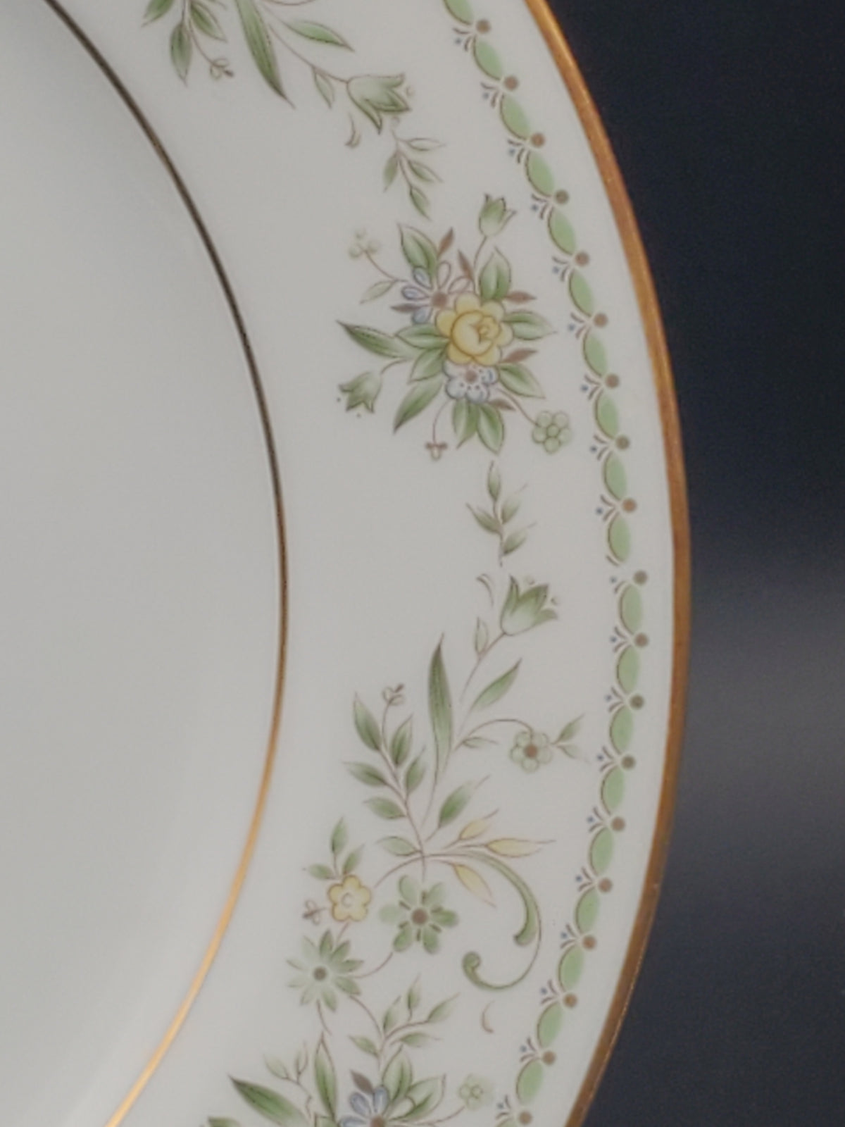 Set of 7 Noritake Green Hill Salad Plates LK