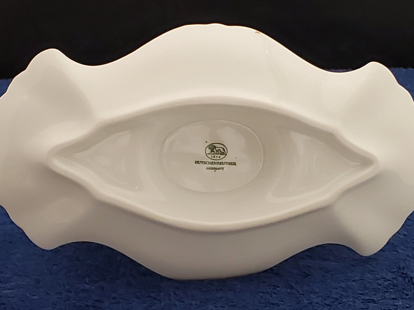 Tirschenreuth Fleur de Lis Gravy Boat with Attached Underplate