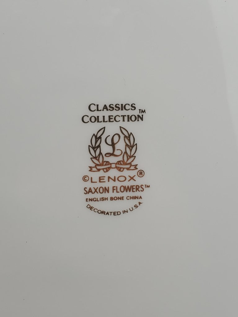 Set of 2 Lenox Saxon Flowers Dinner Plates LK