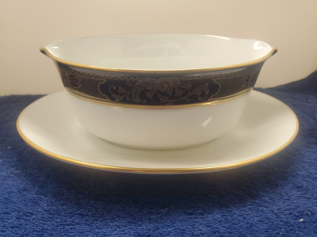Noritake Grenoble Gravy Boat with Attached Underplate LK