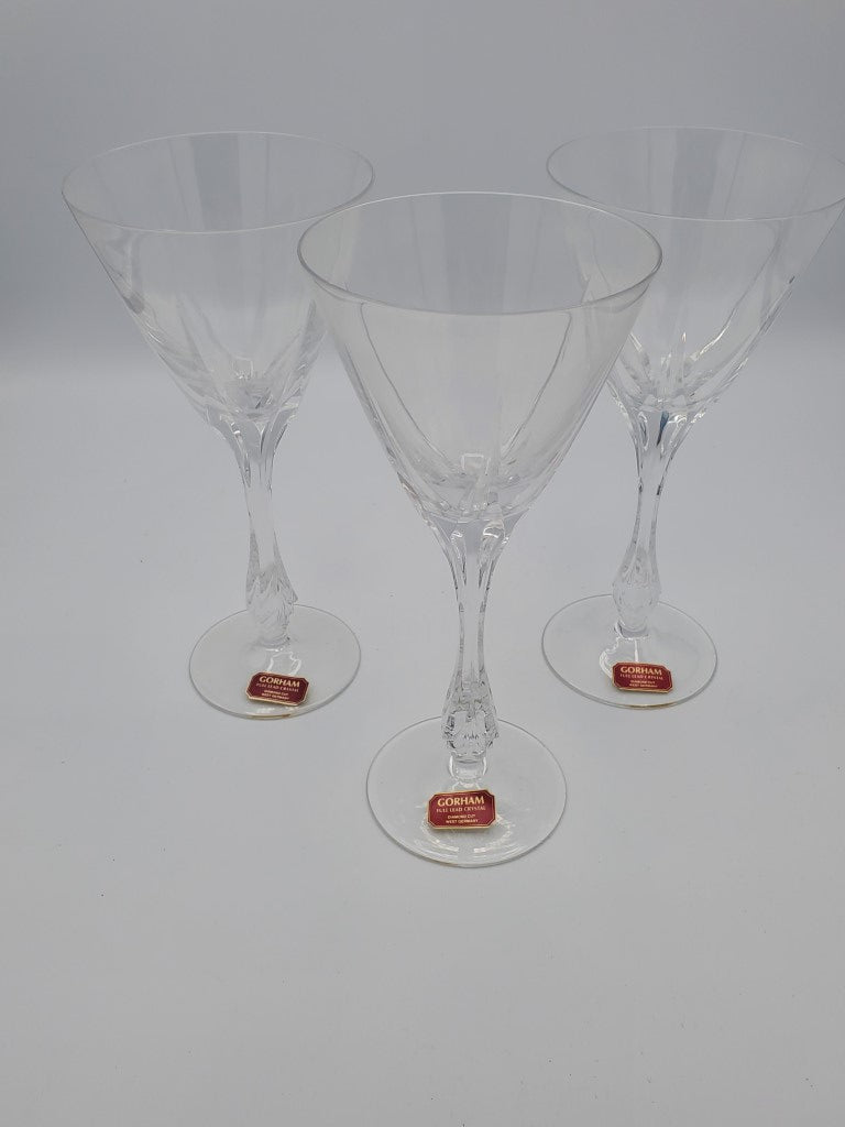 Set of 3 Gorham Crystal Excelsior Water Goblets LK