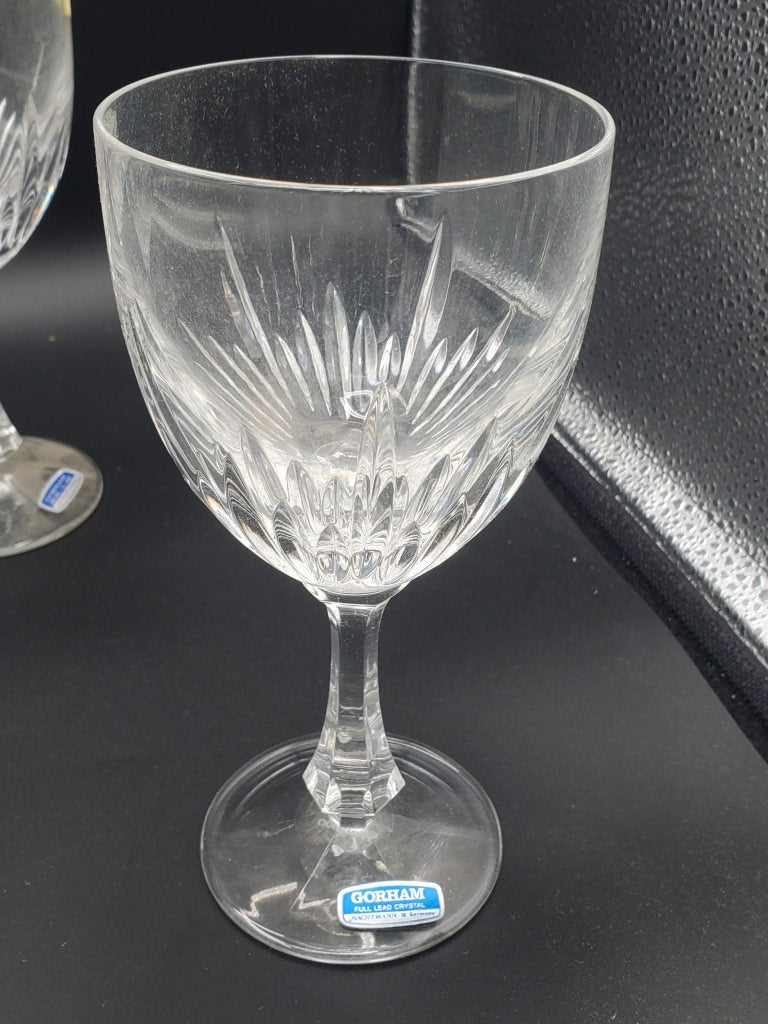 Set of 5 Gorham Hearthglow (Cut) Water Goblets LK