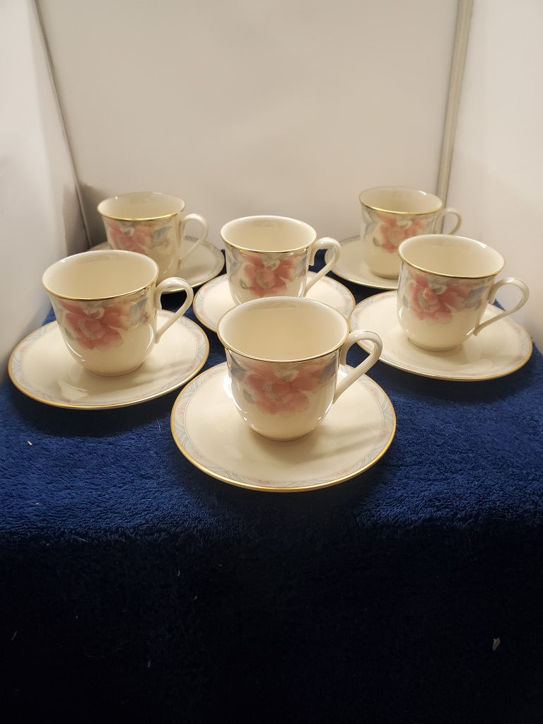 Set of 6 Lenox Westwood Cup & Saucer Sets LK