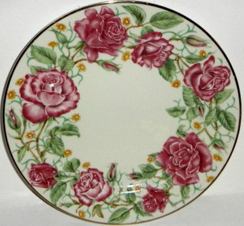 Set of 2 Lenox Flower Blossom Dessert/Pie Plates Rose –