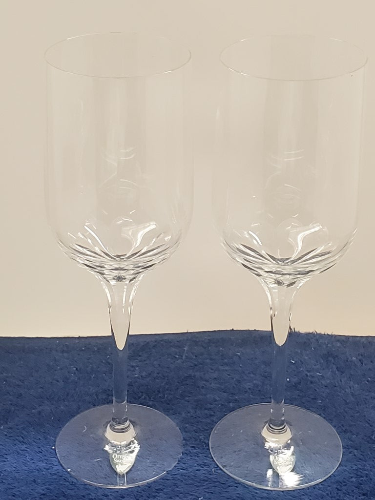 Set of 2 Orrefors Radiance Goblets LK