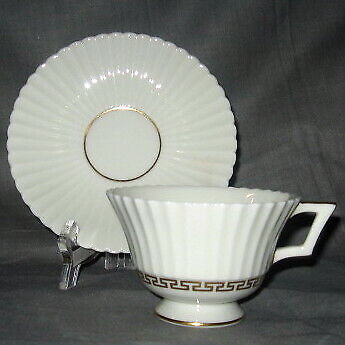 Set of 4 Lenox Cretan Cup & Saucer Sets