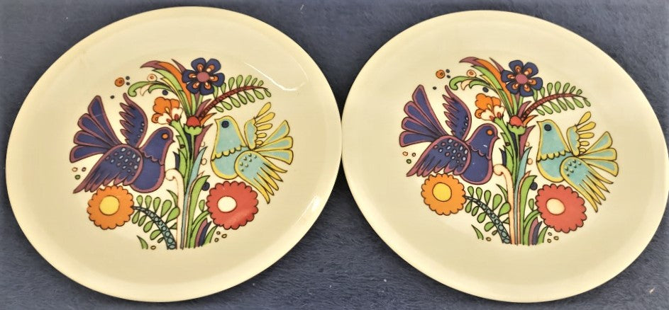 Set of 2 Villeroy & Boch Acapulco Bread and Butter Plates (Ctr Dsgn Usage Marks)