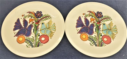 Set of 2 Villeroy & Boch Acapulco Bread and Butter Plates (Ctr Dsgn Usage Marks)