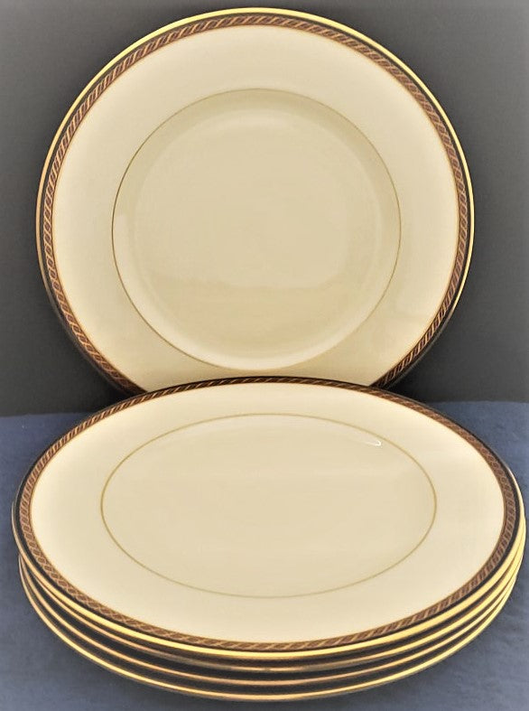 Set of 5 Lenox Monroe Dinner Plates