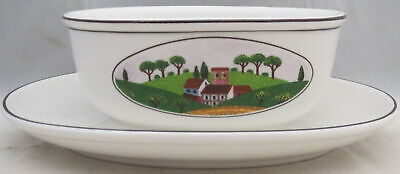Villeroy & Boch Design Naif Gravy Boat with Attached Underplate