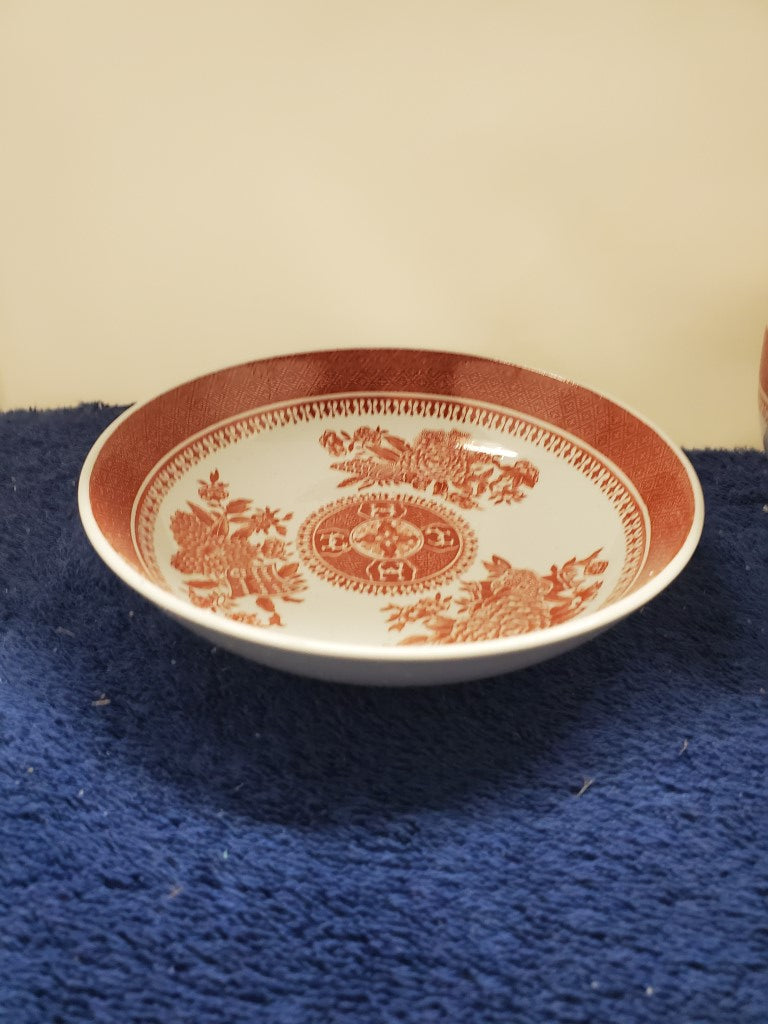 Set of 6 Spode Fitzhugh Red Canton Shape Cup & Saucer Sets LK