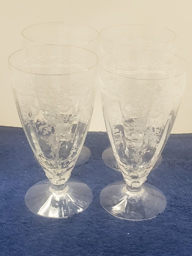 Set of 4 Fostoria June Clear Iced Teas SASE102225