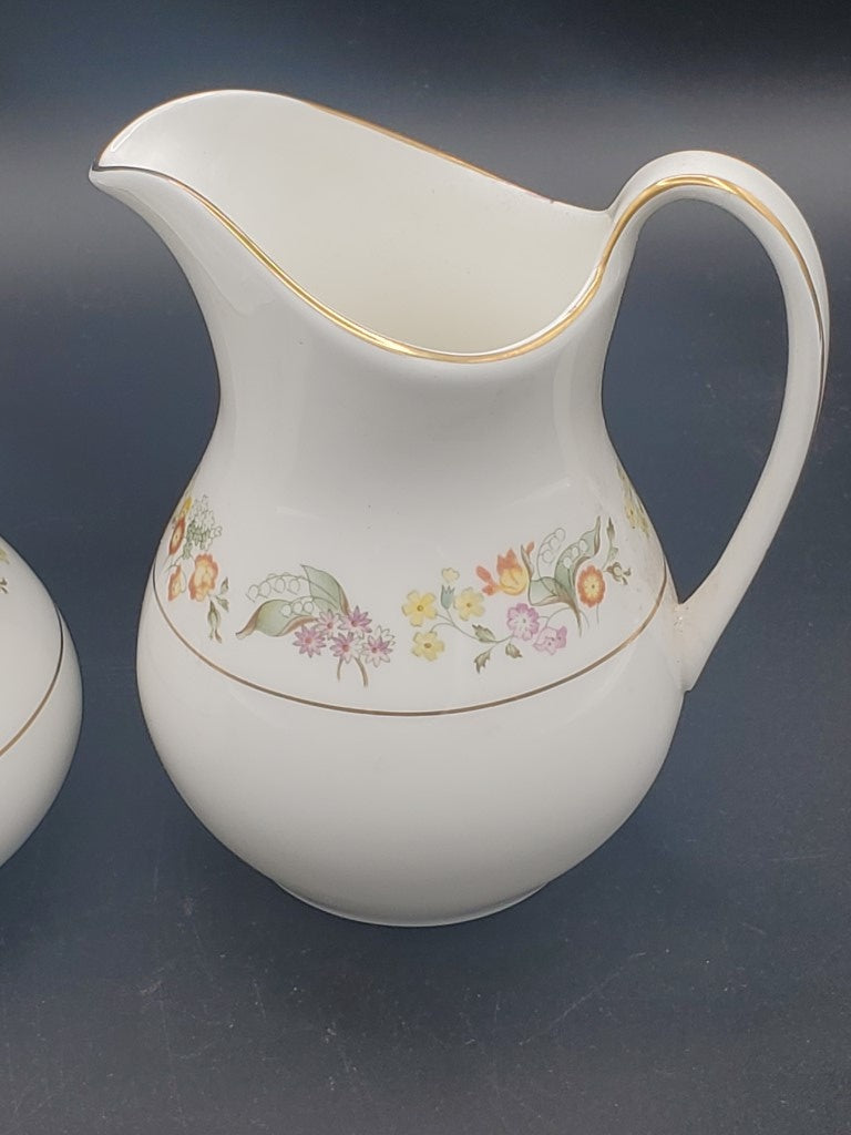 Royal Doulton Symphony Creamer & Sugar Bowl with Lid LK