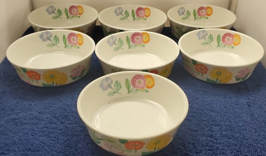 Set of 7 Mikasa Sun Shower Fruit Bowls LK