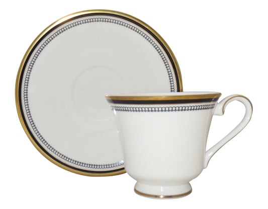 Set of 6 Royal Doulton Pavanne Footed Cup & Saucer Sets