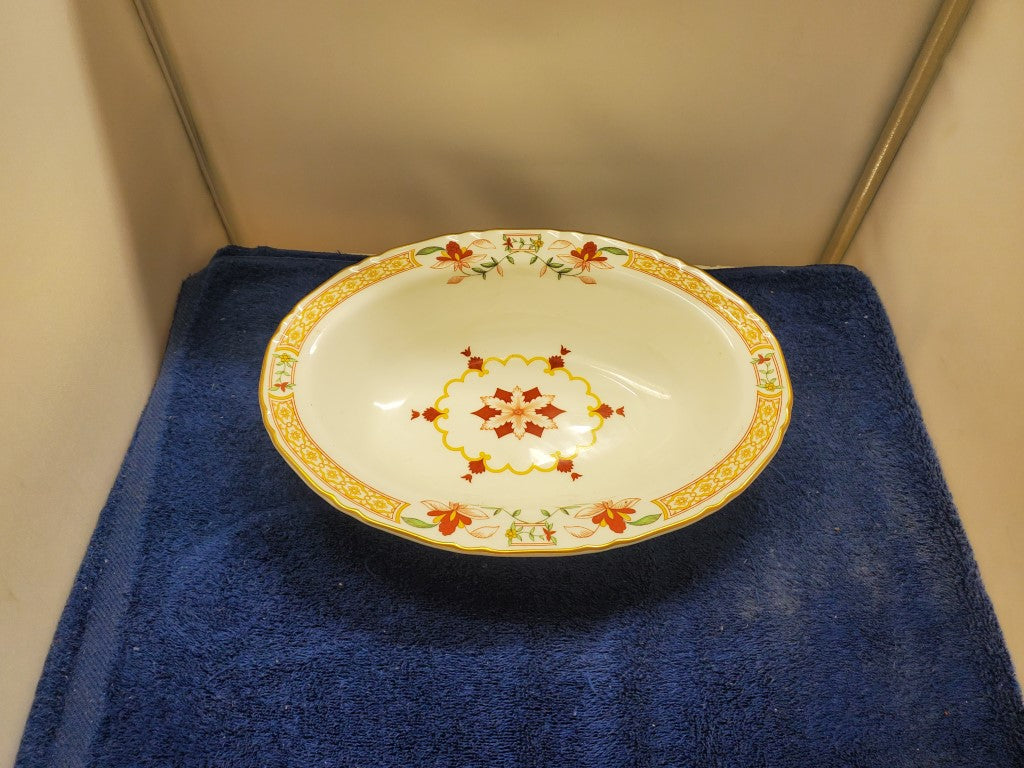 Royal Worcester Chamberlain Orange 10" Oval Vegetable Bowl LK
