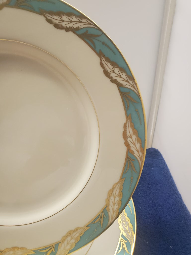 Set of 3 Lenox Bellevue Sea Green Bread & Butter Plates LK