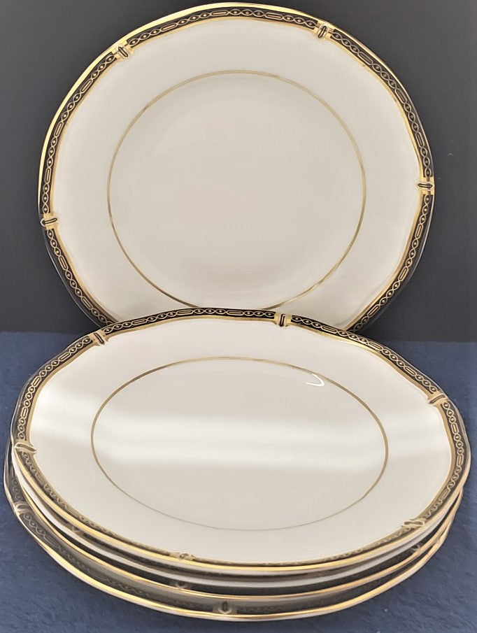Set of 5 Wedgwood Windsor Black Bread & Butter Plates