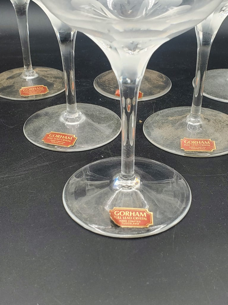Set of 6 Gorham Acacia Champagne/Tall Sherbets LK