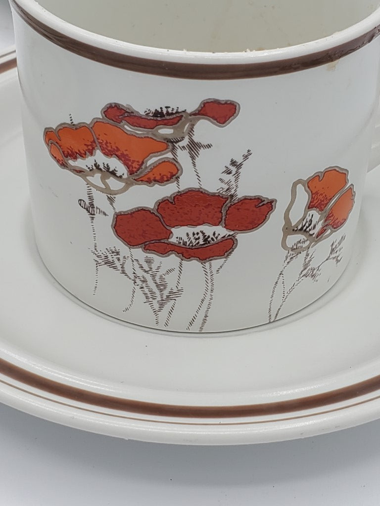 Set of 4 Royal Doulton Fieldflower Cup & Saucer Sets LK