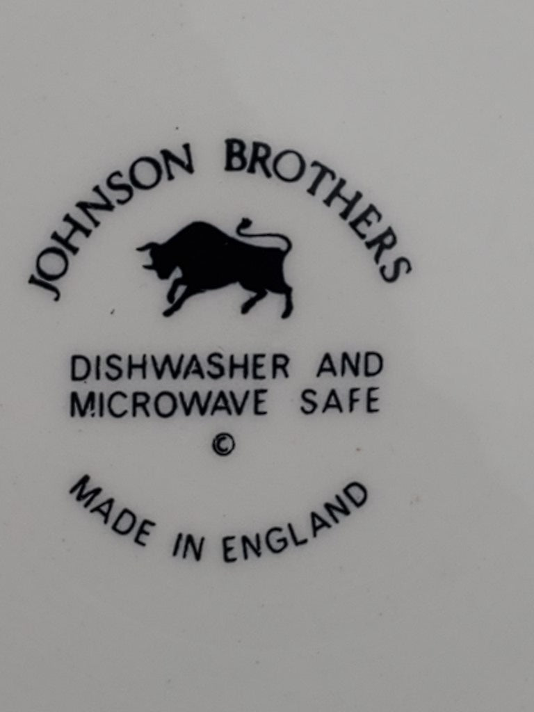 Set of 6 Johnson Brothers Blue Nordic Square Salad Plates LK