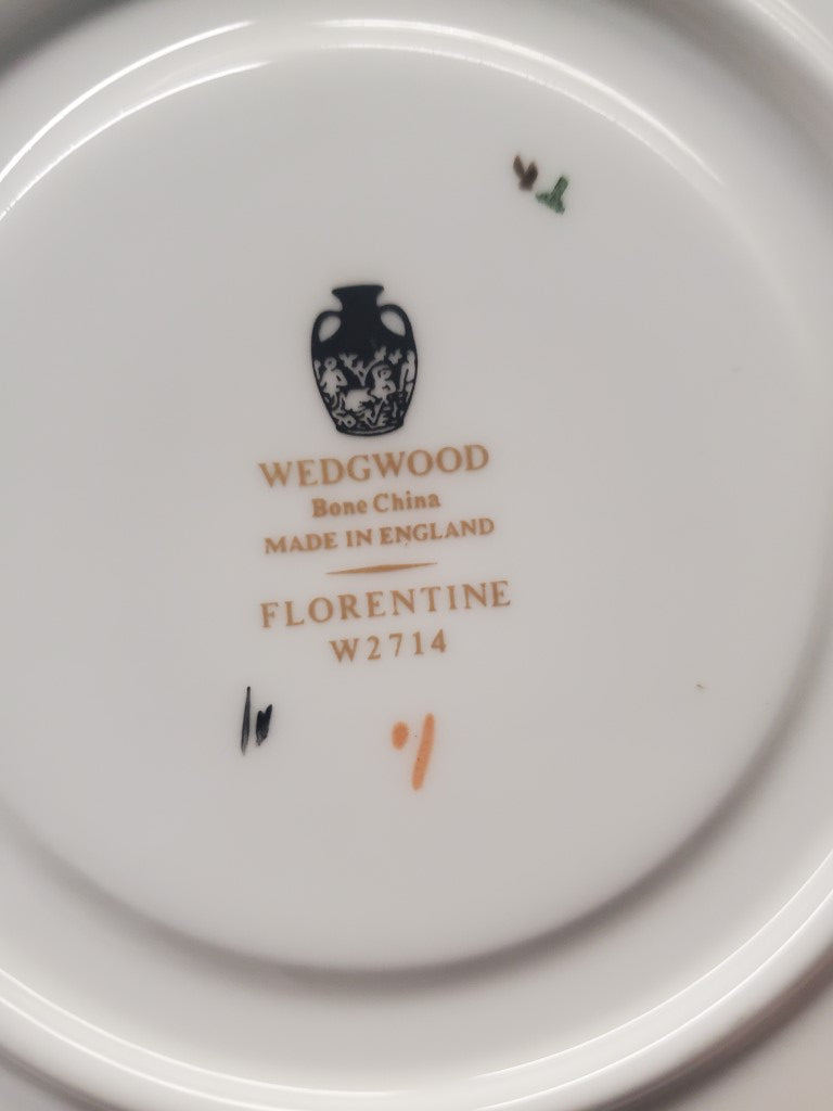 Set of 3 Wedgwood Florentine Turquoise (W2714) Saucers