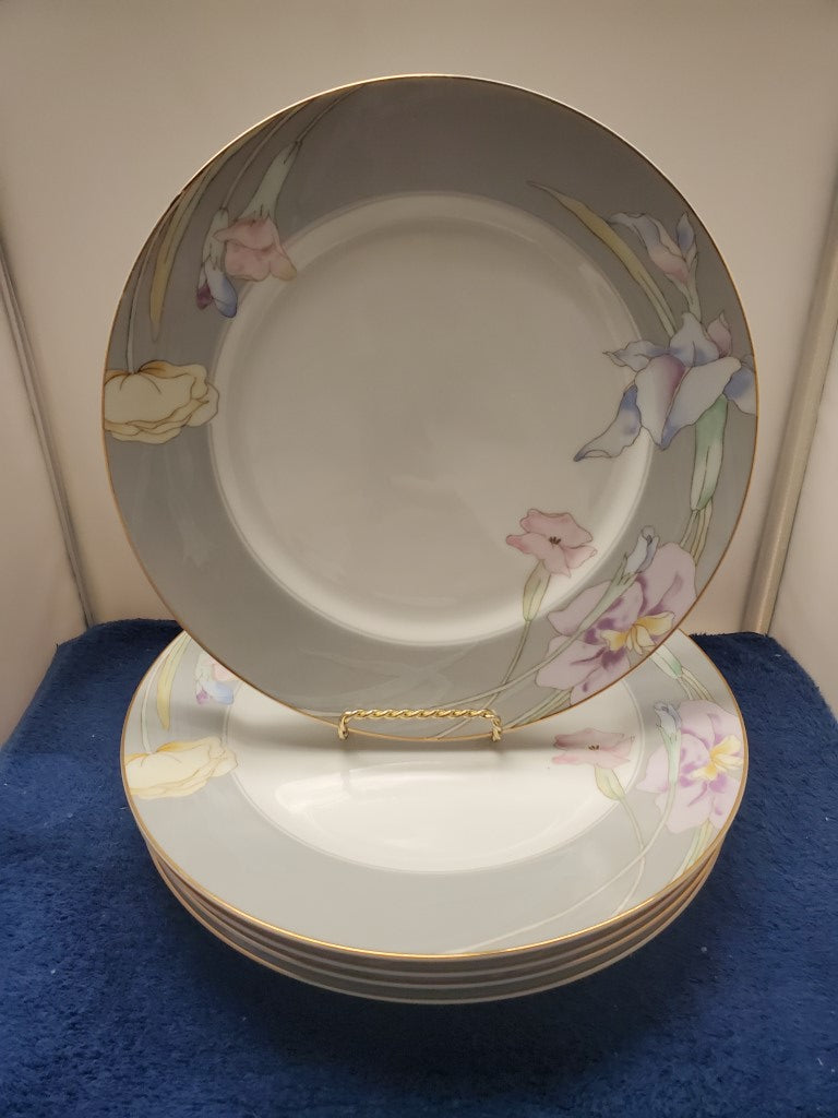 Set of 5 Mikasa Charisma Gray Dinner Plates