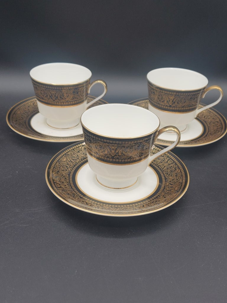 Set of 3 Mikasa Mount Holyoke Cup & Saucer Sets LK