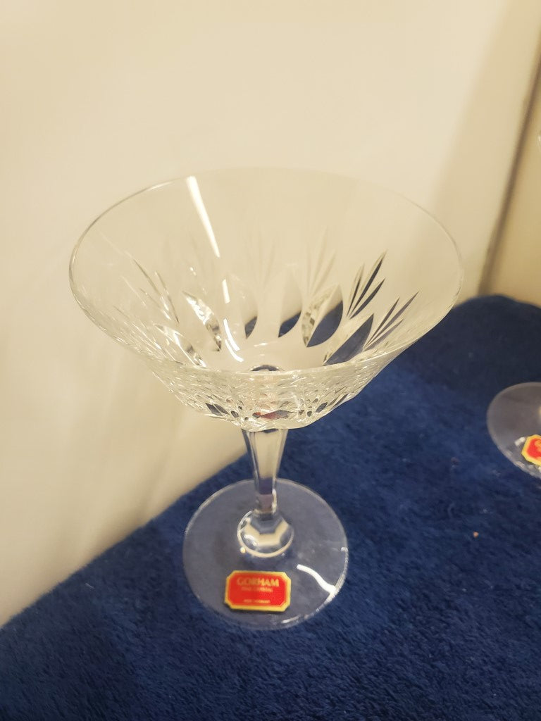 Set of 5 Gorham Crystal Serena Champagne/Tall Sherbets LK