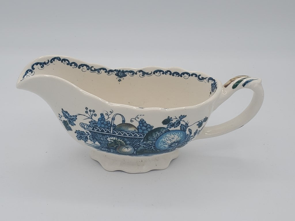 Mason's Fruit Basket Blue Multicolor Gravy Boat LK