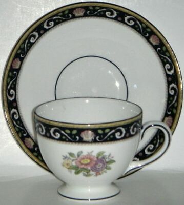 Set of 5 Wedgwood Runnymede - Blue (W4472) Cup & Saucer Sets